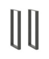 Picioare de masă de bar în formă de U, 2 buc., antracit, 50x(100-101) cm, oțel - WOODBB2953