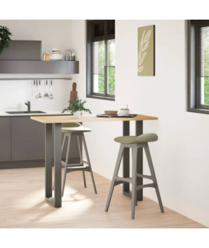 Picioare de masă de bar în formă de U, 2 buc., antracit, 50x(100-101) cm, oțel - WOODBB2953