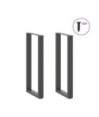 Picioare de masă de bar în formă de U, 2 buc., antracit, 50x(100-101) cm, oțel - WOODBB2953