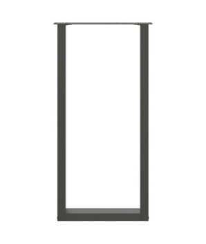 Picioare de masă de bar în formă de U, 2 buc., antracit, 50x(100-101) cm, oțel - WOODBB2953