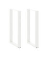 Picioare de masă de bar în formă de U, 2 buc., alb, 60 x (100-101) cm, oțel - WOODBB2956 Picioare de masă de bar în formă de U, 2 buc., alb, 60 x (100-101) cm, oțel - WOODBB2956
