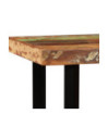Masă bar cu 4 scaune tapițate aspect industrial, din lemn masiv reciclat, dreptunghiulară, 120 x 60 x 107 cm, handmade Masă bar cu 4 scaune tapițate aspect industrial, din lemn masiv reciclat, dreptunghiulară, 120 x 60 x 107 cm, handmade