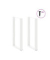 Picioare de masă de bar în formă de U, 2 buc., alb, 60 x (100-101) cm, oțel - WOODBB2956 Picioare de masă de bar în formă de U, 2 buc., alb, 60 x (100-101) cm, oțel - WOODBB2956
