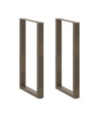 Picioare de masă de bar în formă de U, 2 buc., oțel natural, 60 x (100-101) cm - WOODBB2968