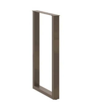 Picioare de masă de bar în formă de U, 2 buc., oțel natural, 60 x (100-101) cm - WOODBB2968