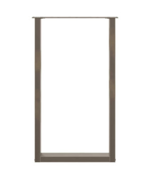 Picioare de masă de bar în formă de U, 2 buc., oțel natural, 60 x (100-101) cm - WOODBB2968