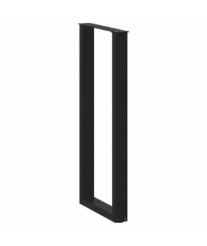 Picioare de masă de bar în formă de U, 2 buc., negru, 40x(110-111) cm, oțel - WOODBB2969