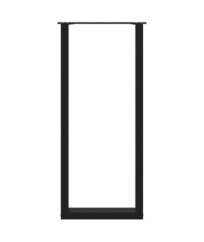 Picioare de masă de bar în formă de U, 2 buc., negru, 40x(110-111) cm, oțel - WOODBB2969