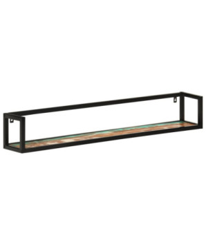 Rafturi de perete 2buc. 110x17x17cm lemn reciclat și fier - WOODBB313