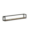 Rafturi de perete 2buc. 110x17x17cm lemn reciclat și fier - WOODBB313