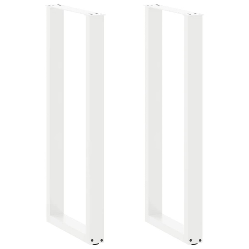 Picioare de masă de bar în formă de U, 2 buc., alb, 40x(110-111) cm, oțel - WOODBB2970 Picioare de masă de bar în formă de U, 2 buc., alb, 40x(110-111) cm, oțel - WOODBB2970