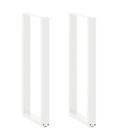 Picioare de masă de bar în formă de U, 2 buc., alb, 40x(110-111) cm, oțel - WOODBB2970