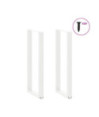 Picioare de masă de bar în formă de U, 2 buc., alb, 40x(110-111) cm, oțel - WOODBB2970 Picioare de masă de bar în formă de U, 2 buc., alb, 40x(110-111) cm, oțel - WOODBB2970