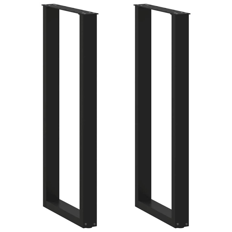 Picioare de masă de bar în formă de U, 2 buc., negru, 50x(110-111) cm, oțel - WOODBB2973 Picioare de masă de bar în formă de U, 2 buc., negru, 50x(110-111) cm, oțel - WOODBB2973