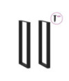 Picioare de masă de bar în formă de U, 2 buc., negru, 50x(110-111) cm, oțel - WOODBB2973 Picioare de masă de bar în formă de U, 2 buc., negru, 50x(110-111) cm, oțel - WOODBB2973