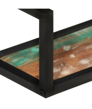 Rafturi de perete 2buc. 110x17x17cm lemn reciclat și fier - WOODBB313