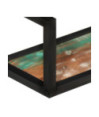 Rafturi de perete 2buc. 110x17x17cm lemn reciclat și fier - WOODBB313