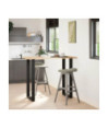 Picioare de masă de bar în formă de U, 2 buc., negru, 60 x (110-111) cm, oțel - WOODBB2976