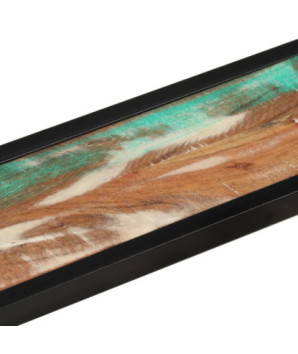 Rafturi de perete 2buc. 110x17x17cm lemn reciclat și fier - WOODBB313