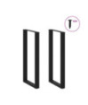 Picioare de masă de bar în formă de U, 2 buc., negru, 60 x (110-111) cm, oțel - WOODBB2976