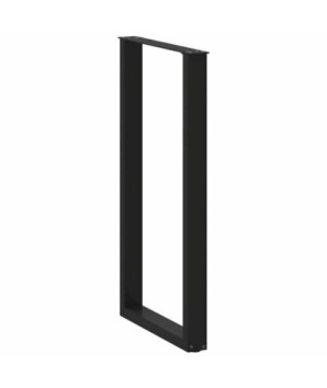 Picioare de masă de bar în formă de U, 2 buc., negru, 60 x (110-111) cm, oțel - WOODBB2976