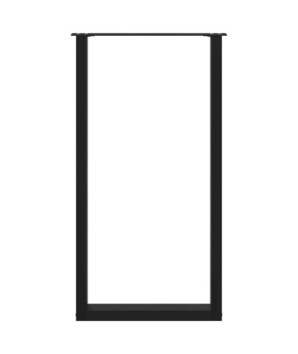 Picioare de masă de bar în formă de U, 2 buc., negru, 60 x (110-111) cm, oțel - WOODBB2976