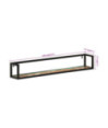 Rafturi de perete 2buc. 110x17x17cm lemn reciclat și fier - WOODBB313