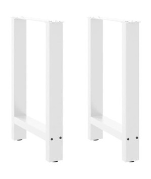 Picioare masă de sufragerie albe, 2 buc., 50x(72-73) cm, oțel - WOODBB2994