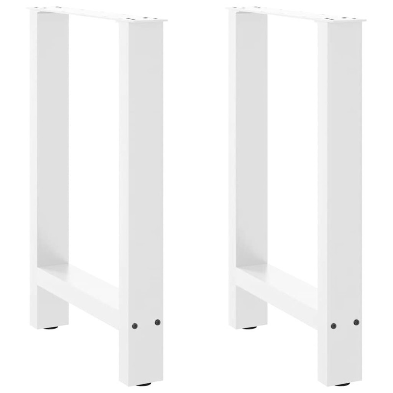Picioare masă de sufragerie albe, 2 buc., 50x(72-73) cm, oțel - WOODBB2994
