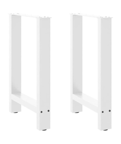 Picioare masă de sufragerie albe, 2 buc., 50x(72-73) cm, oțel - WOODBB2994
