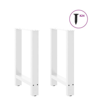 Picioare masă de sufragerie albe, 2 buc., 50x(72-73) cm, oțel - WOODBB2994