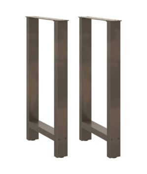 Picioare de masă de bar, oțel natural, 2 buc., 50x(90-91) cm, oțel - WOODBB3010