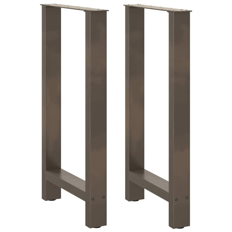 Picioare de masă de bar, oțel natural, 2 buc., 50x(90-91) cm, oțel - WOODBB3010