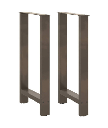 Picioare de masă de bar, oțel natural, 2 buc., 50x(90-91) cm, oțel - WOODBB3010