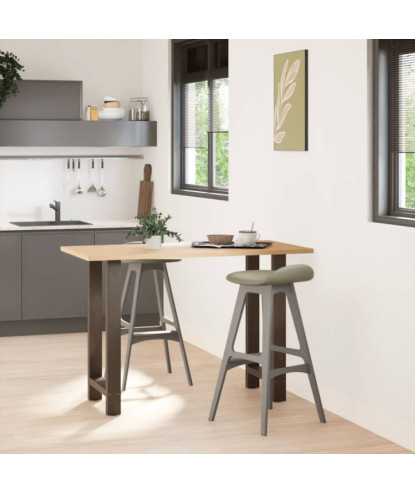 Picioare de masă de bar, oțel natural, 2 buc., 50x(90-91) cm, oțel - WOODBB3010