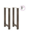 Picioare de masă de bar, oțel natural, 2 buc., 50x(90-91) cm, oțel - WOODBB3010