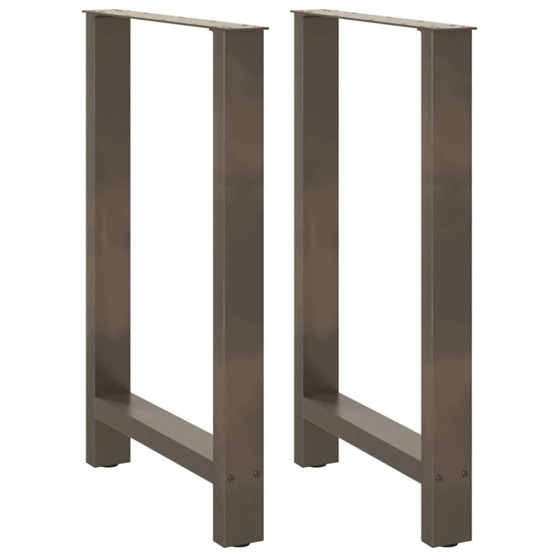Picioare de masă de bar, oțel natural, 2 buc., 60x(90-91) cm, oțel - WOODBB3013