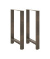 Picioare de masă de bar, oțel natural, 2 buc., 60x(90-91) cm, oțel - WOODBB3013