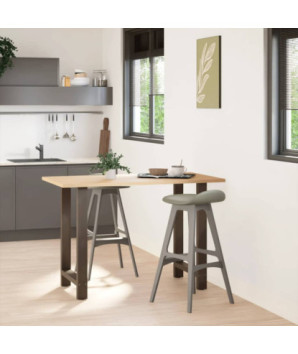 Picioare de masă de bar, oțel natural, 2 buc., 60x(90-91) cm, oțel - WOODBB3013
