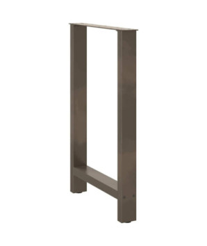 Picioare de masă de bar, oțel natural, 2 buc., 60x(90-91) cm, oțel - WOODBB3013