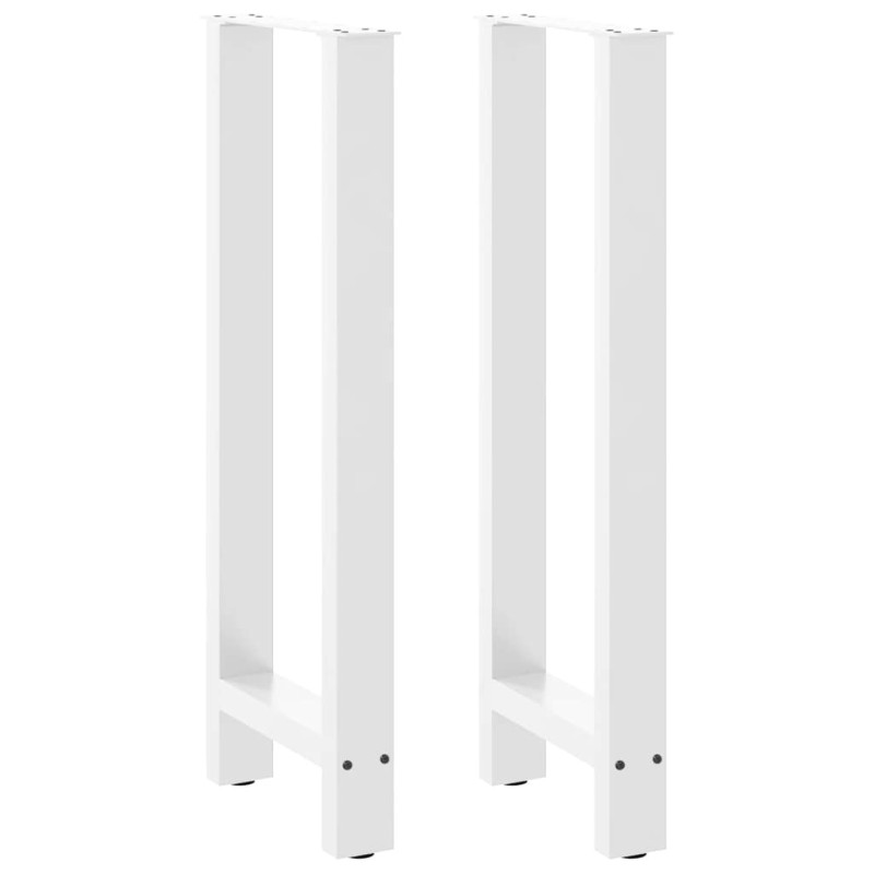 Picioare de masă de bar, albe, 2 buc., 40x(100-101) cm, oțel - WOODBB3015