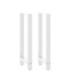 Picioare de masă de bar, albe, 2 buc., 40x(100-101) cm, oțel - WOODBB3015