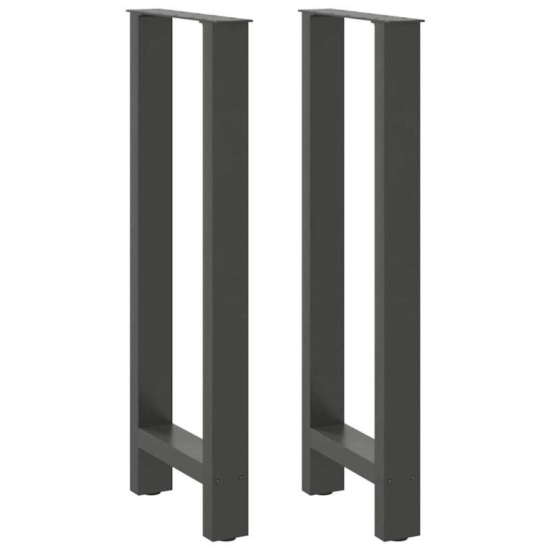 Picioare de masă de bar antracit, 2 buc., 40x(100-101) cm, oțel - WOODBB3016 Picioare de masă de bar antracit, 2 buc., 40x(100-101) cm, oțel - WOODBB3016