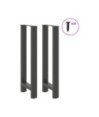 Picioare de masă de bar antracit, 2 buc., 40x(100-101) cm, oțel - WOODBB3016 Picioare de masă de bar antracit, 2 buc., 40x(100-101) cm, oțel - WOODBB3016