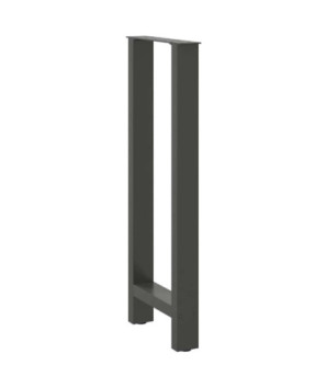 Picioare de masă de bar antracit, 2 buc., 40x(100-101) cm, oțel - WOODBB3016