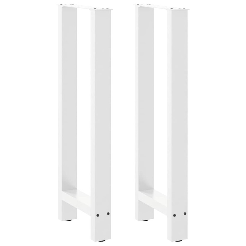 Picioare de masă de bar, albe, 2 buc., 50x(100-101) cm, oțel - WOODBB3018