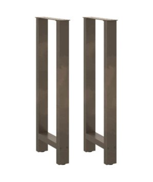 Picioare de masă de bar, oțel natural, 2 buc., 50x(100-101) cm - WOODBB3020