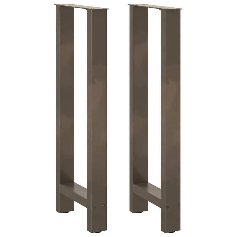 Picioare de masă de bar, oțel natural, 2 buc., 50x(100-101) cm - WOODBB3020