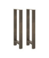 Picioare de masă de bar, oțel natural, 2 buc., 50x(100-101) cm - WOODBB3020
