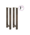 Picioare de masă de bar, oțel natural, 2 buc., 50x(100-101) cm - WOODBB3020